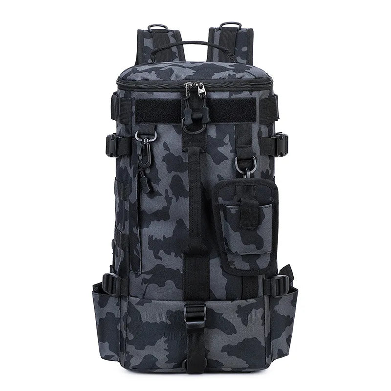 Taktischer Angelrucksack, Gerätetasche mit Rutenhaltern, Angelausrüstung, Molle, Camping, Wandern, Multifunktionale Outdoor-Tasche