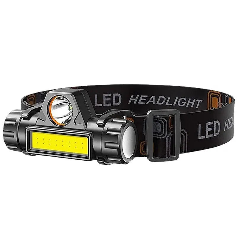 **Wiederaufladbare COB-LED-USB-Stirnlampe Starke magnetische leistungsstarke Scheinwerfer Superhelle wasserdichte Stirnlampe für Outdoor-Angeln