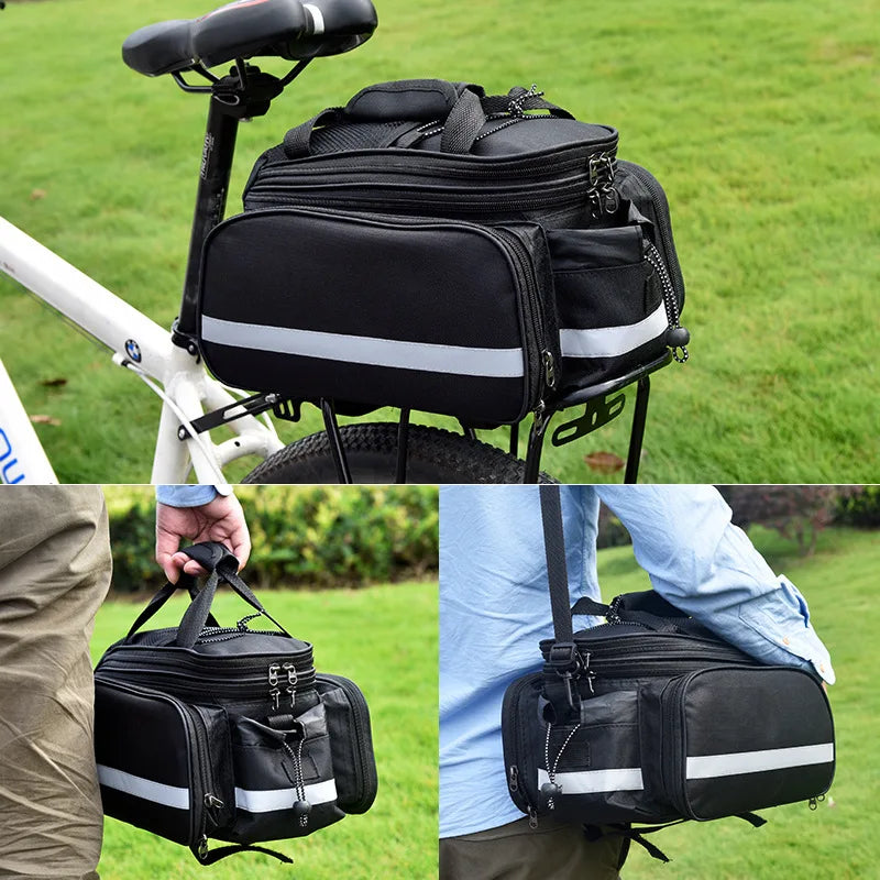 Fahrradträgertasche Große Kapazität Mountainbike-Gepäckträgertasche Tragbare Fahrrad-Fahrrad-Gepäckträgertasche Hinterer Sitz Hecktasche Fahrradausrüstung