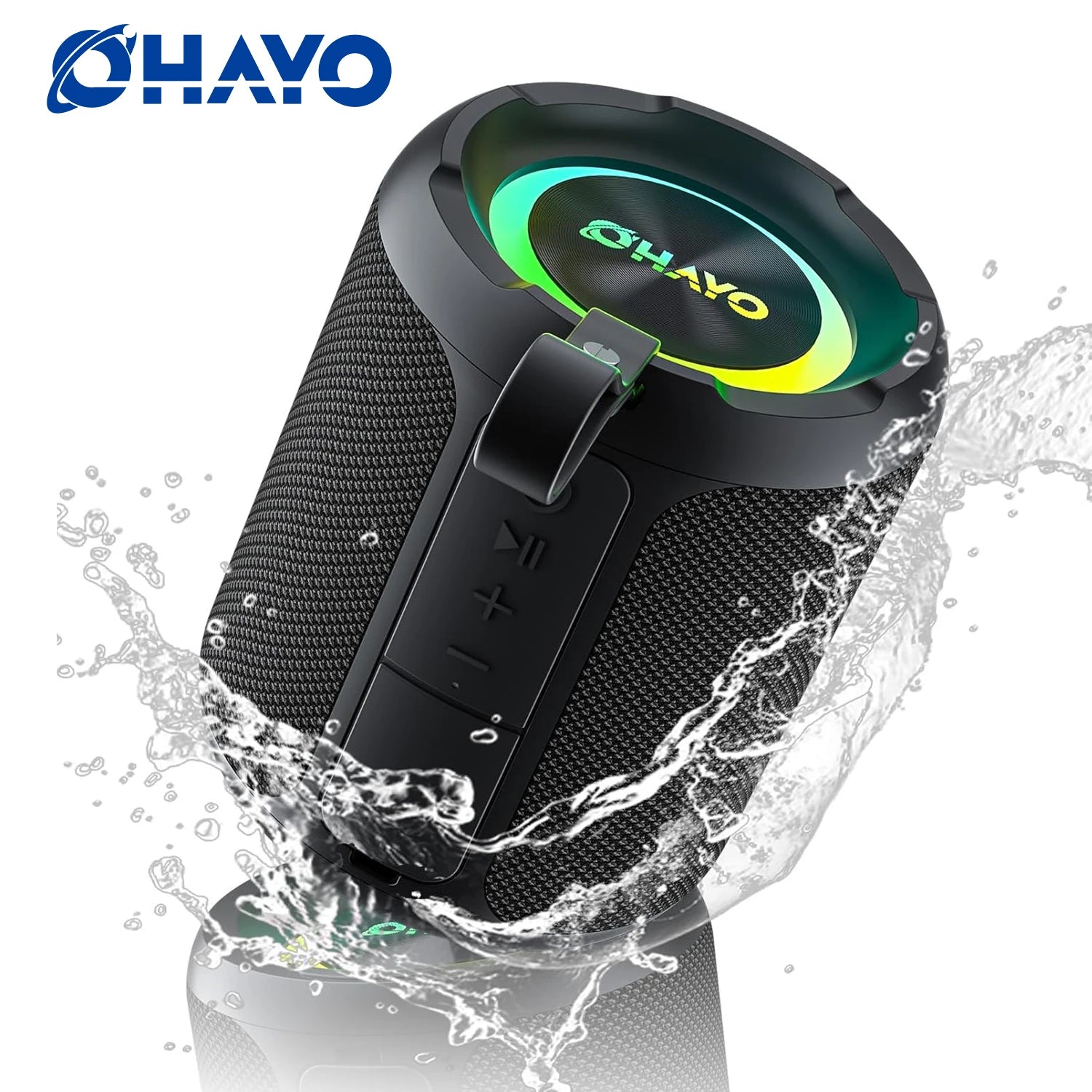 Ohayo Bluetooth Lautsprecher, IPX7 Wasserdichter Tragbarer Bluetooth Lautsprecher Laut mit Doppel-Schwingspule, Tiefbass, 40W 360° Klang